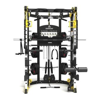 Multigym B10 Double Poulie, Power Rack, Multipower, Leg Press et accessoires